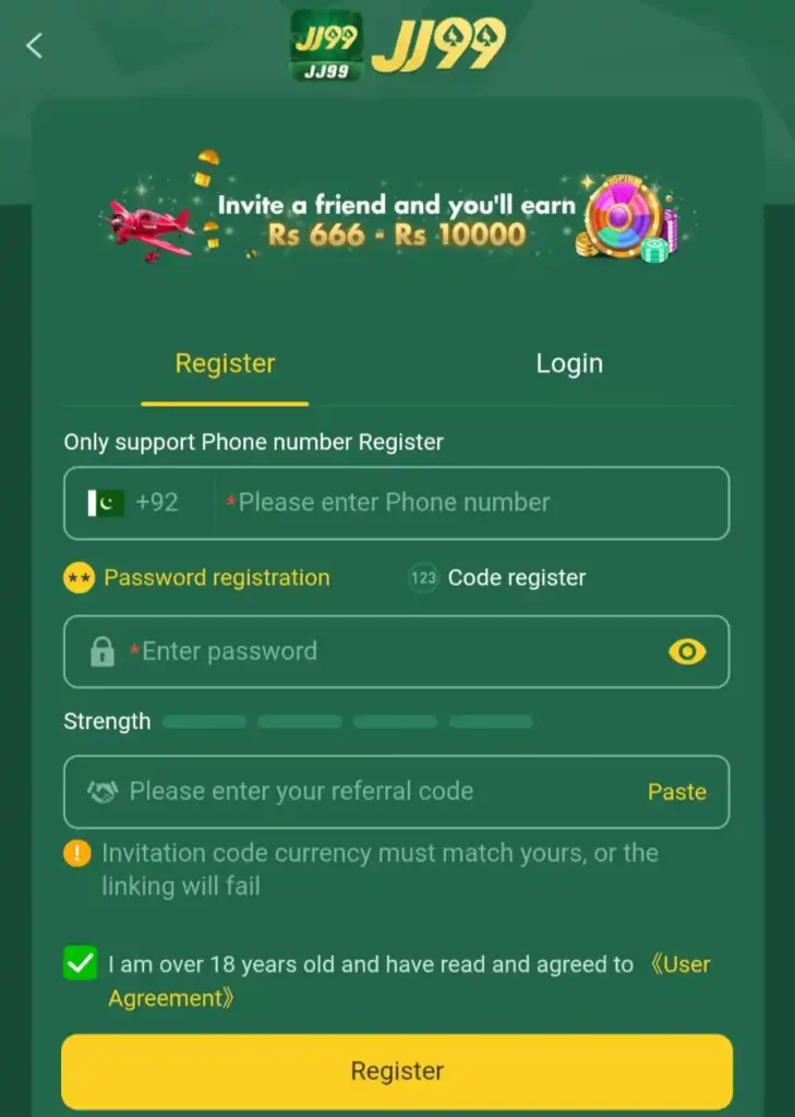 JJ99 Game Register